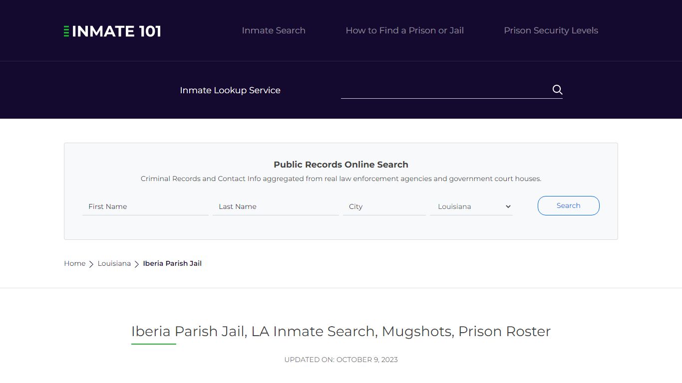 Iberia Parish Jail, LA Inmate Search, Mugshots, Prison Roster